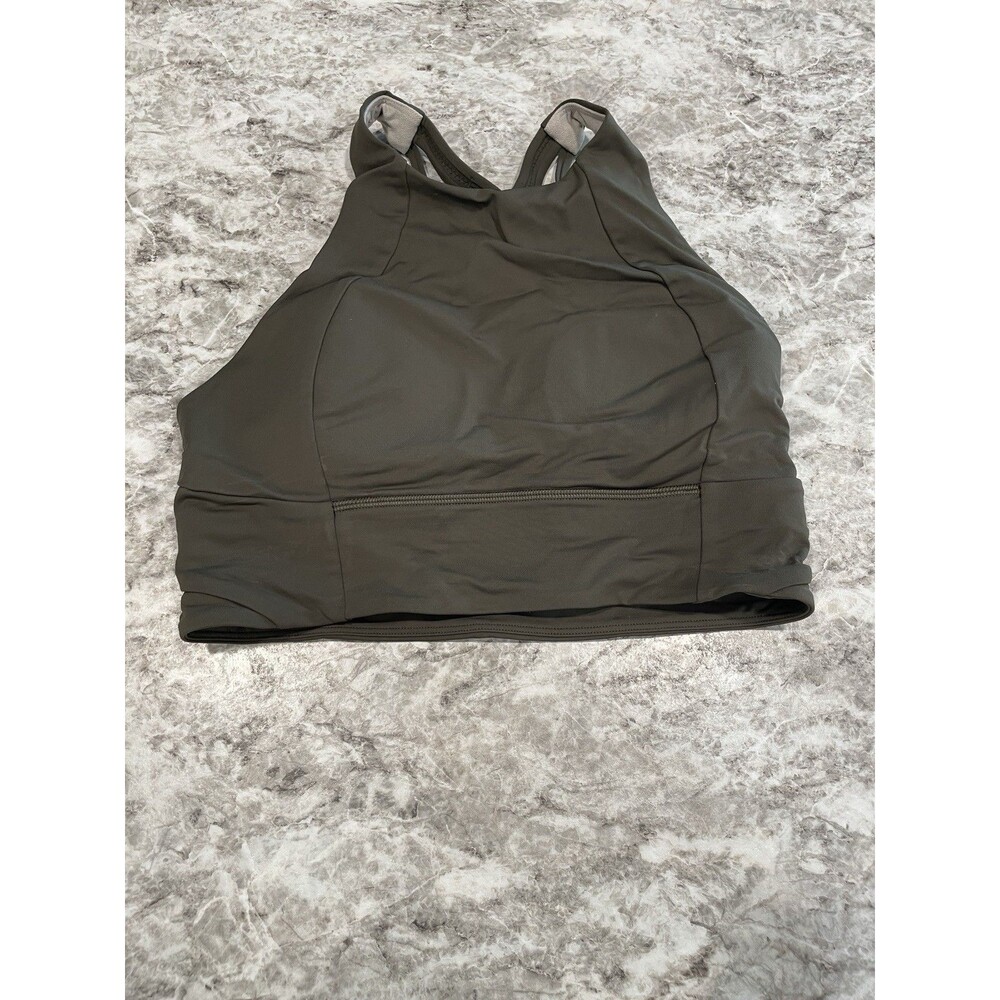 Women's LULULEMON Green Energy Longline Sports Bra Size 8 Lululemon